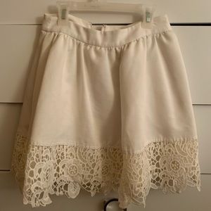 Express white skater skirt
